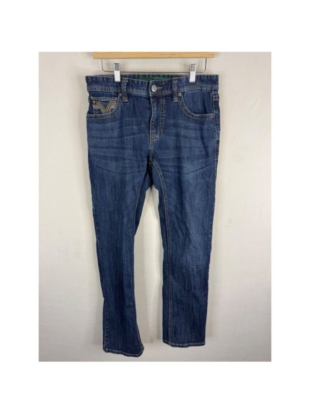 Rock & Roll Denim Rifle Skinny Fit Jeans Dark Wash Blue 30x32